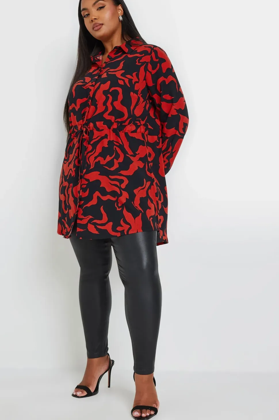 Swirl Print Tunic Shirt