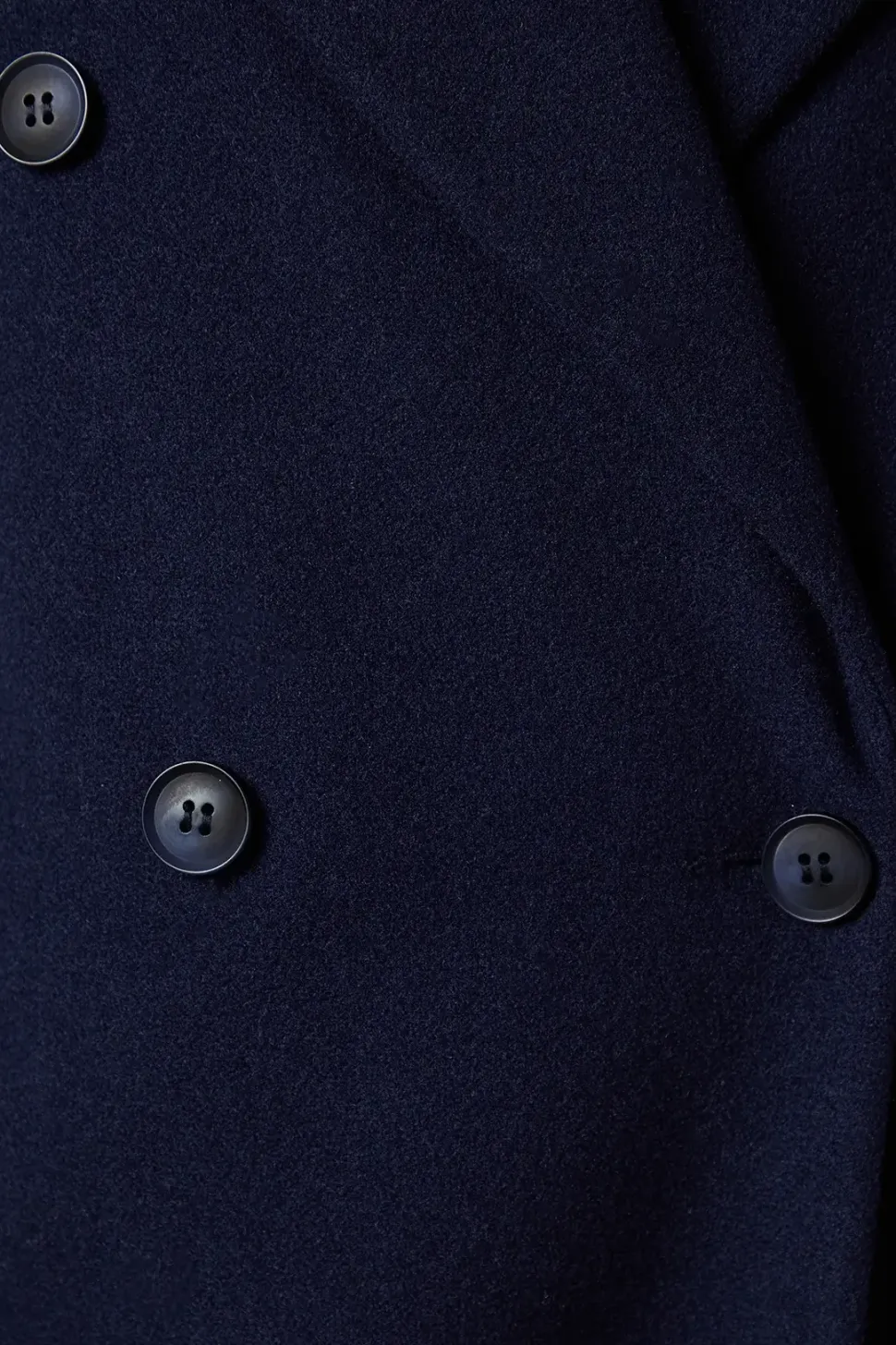 Tab Back Detail Faux Wool Double Breasted Midi Coat