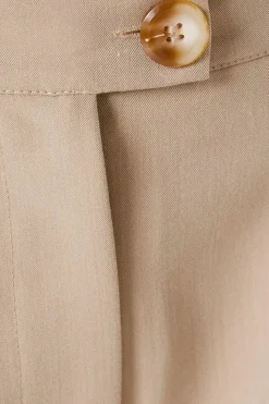 Tab Detail Wide Leg Trouser