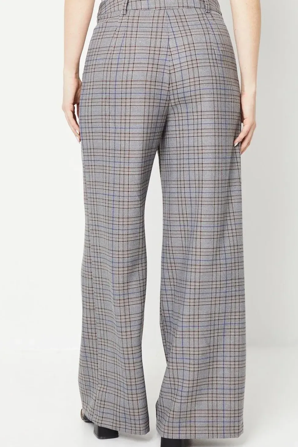 Tab Detail Wide Leg Trouser