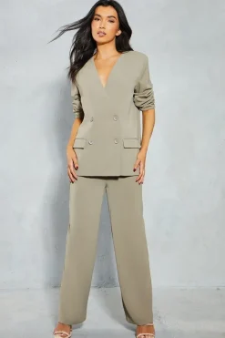 Tailored Double Breasted Boxy Blazer