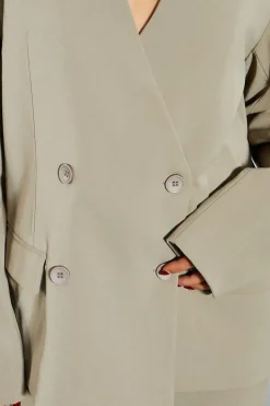 Tailored Double Breasted Boxy Blazer