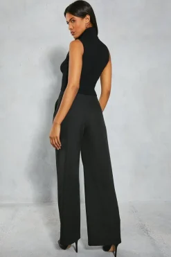 Tailored Drop Waist Wide Leg Trousers
