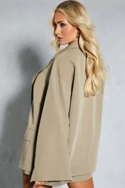 Tailored Kimono Sleeve Oversized Blazer
