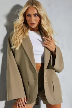 Tailored Kimono Sleeve Oversized Blazer