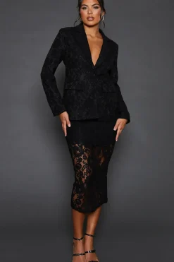 Tailored Lace Maxi Skirt
