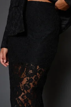 Tailored Lace Maxi Skirt