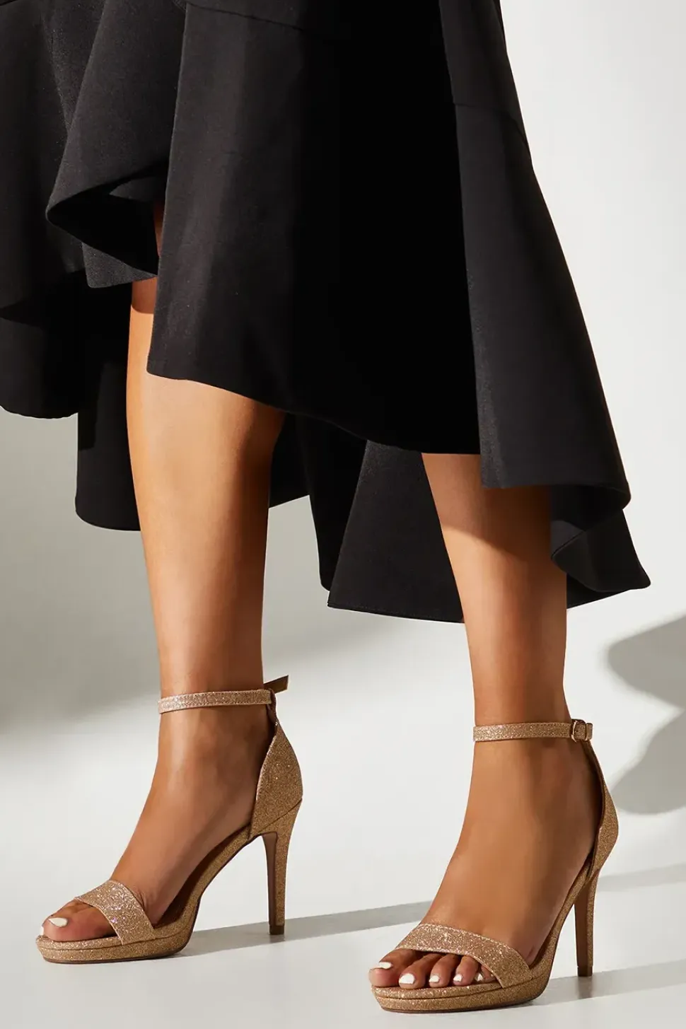 Talia Glitter Platform Heeled Sandals