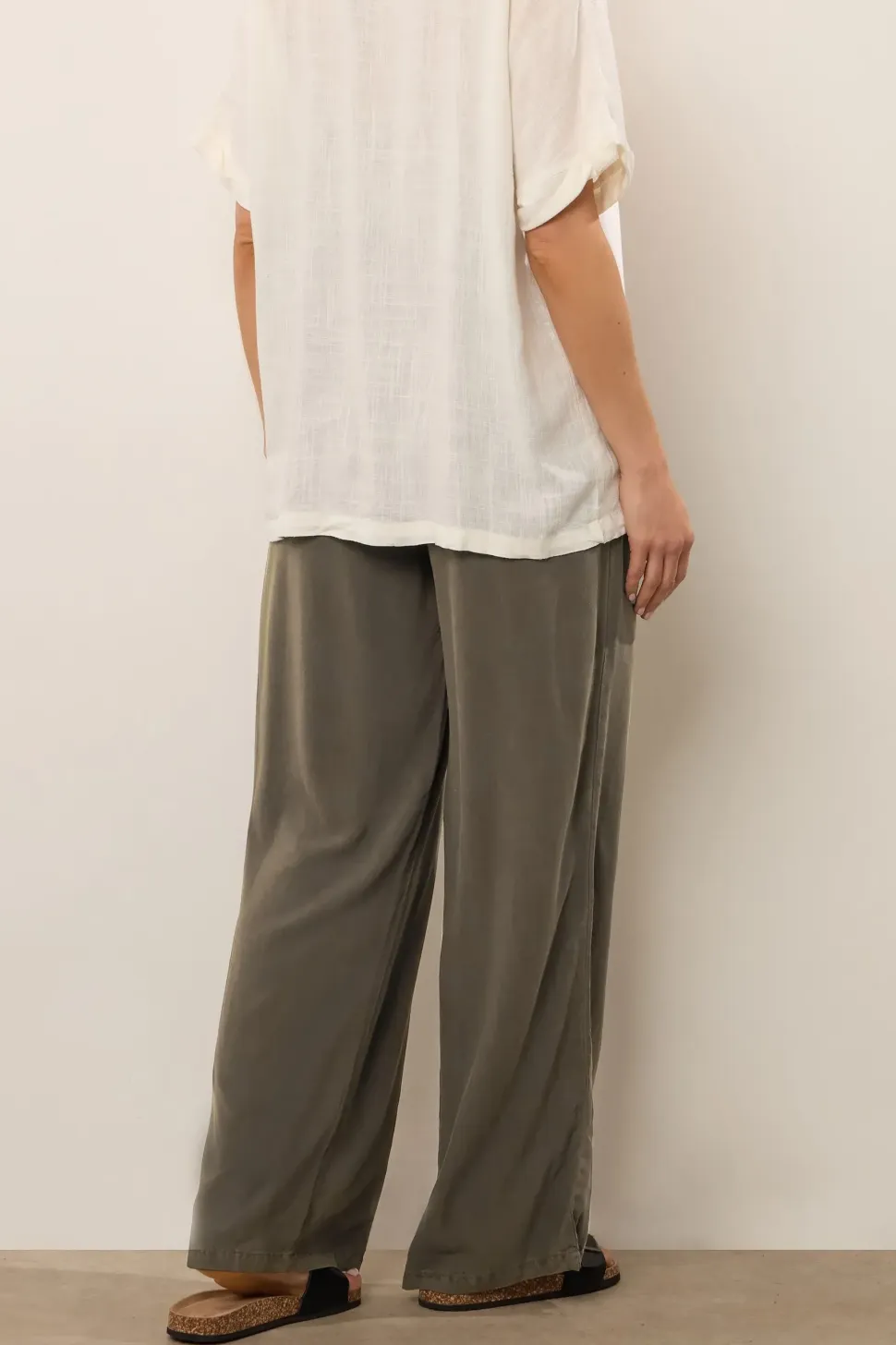 Tall Acid Wash Wide Leg Trousers