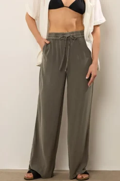 Tall Acid Wash Wide Leg Trousers