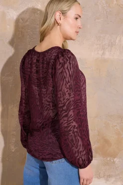 Tall Animal Burnout Blouse