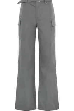 Tall Belted Wide Leg Cargo Trousers