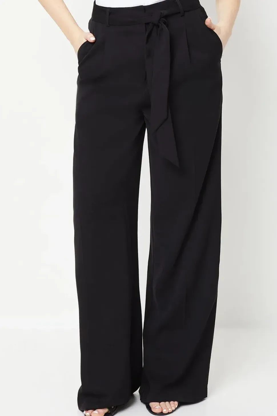 Tall Belted Wide Leg Trouser