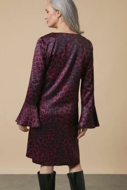 Tall Berry Leopard Shift Dress