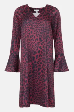Tall Berry Leopard Shift Dress