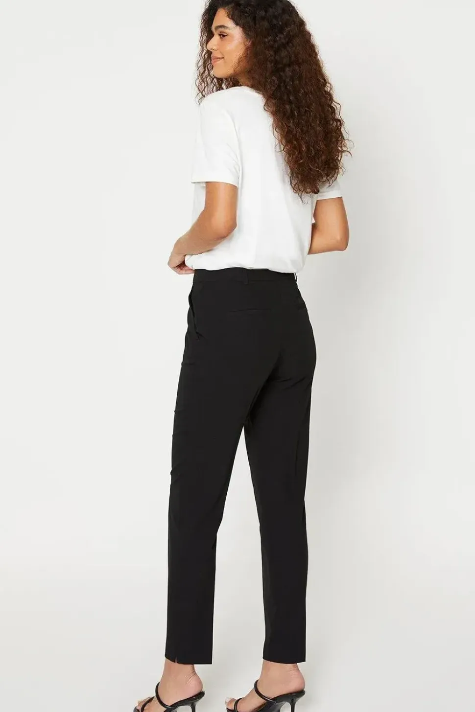Tall Black Ankle Grazer Trouser