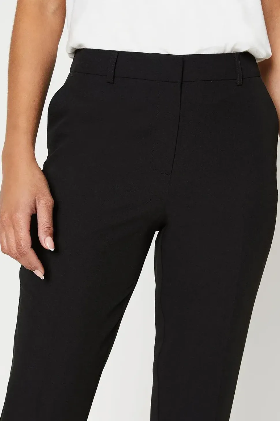 Tall Black Ankle Grazer Trouser
