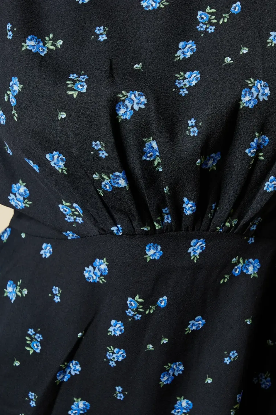 Tall Blue Ditsy Floral Tea Blouse