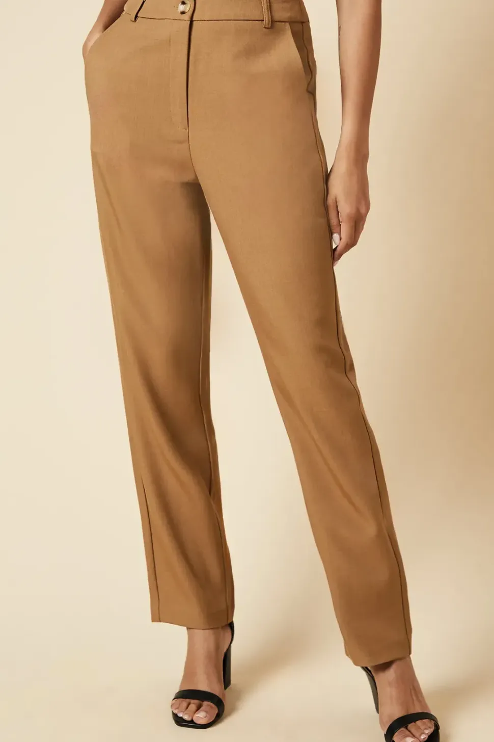 Tall Button Front Ankle Grazer Trouser