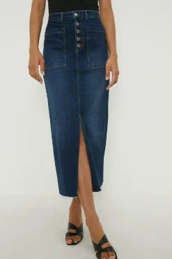 Tall Button Midaxi Skirt