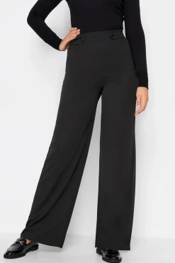 Tall Button Wide Leg Trousers