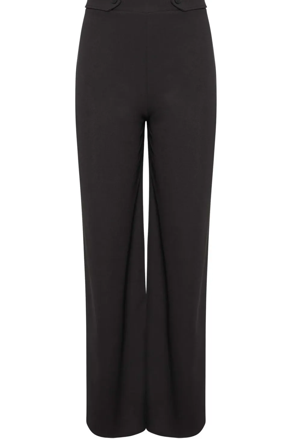 Tall Button Wide Leg Trousers