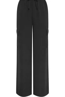 Tall Cargo Crepe Wide Leg Trousers