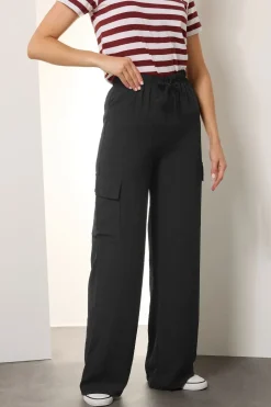 Tall Cargo Crepe Wide Leg Trousers