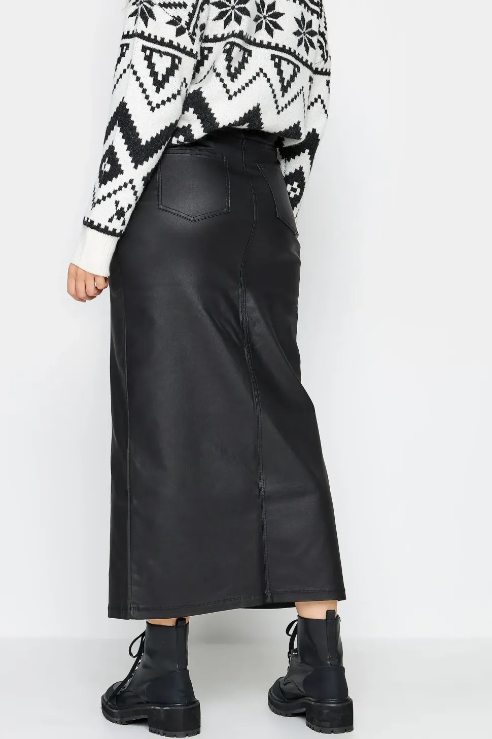 Tall Coated Midi Skirt