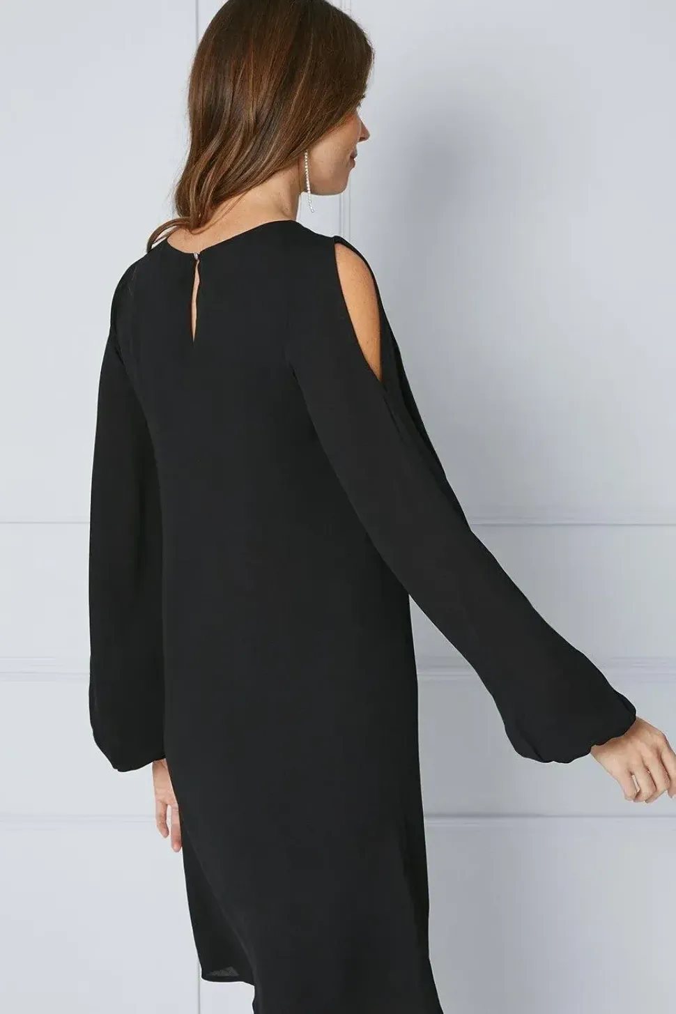 Tall Cold Shoulder Embellished Shift Dress