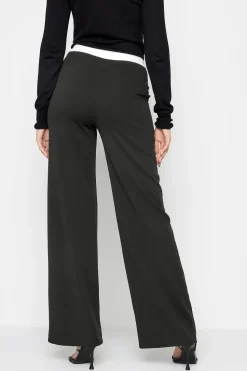 Tall Contrast Waistband Wide Leg Trousers