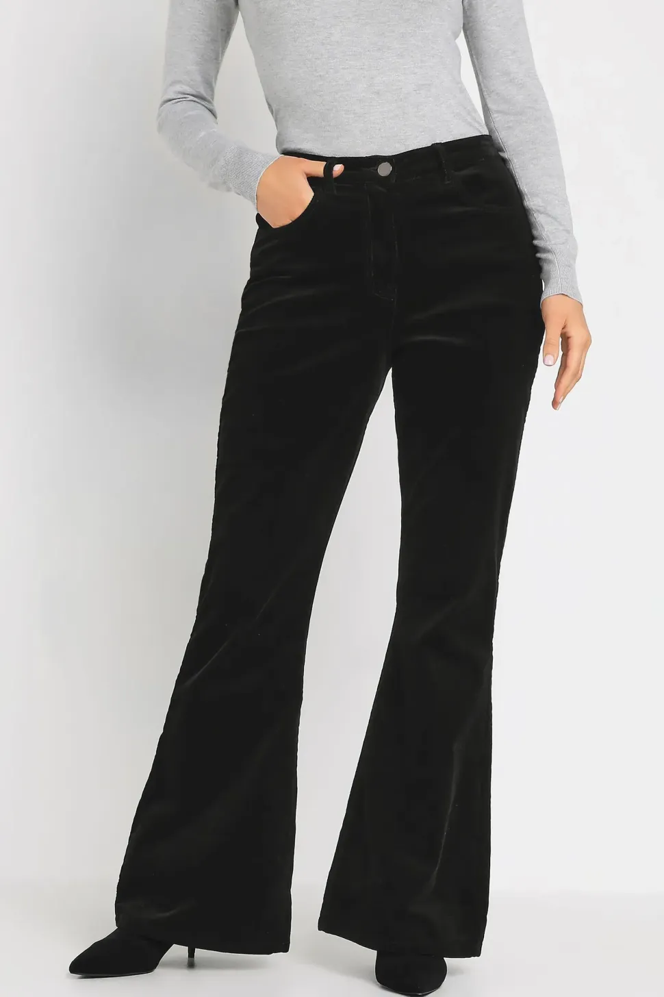 Tall Cord Detail Flare Trousers