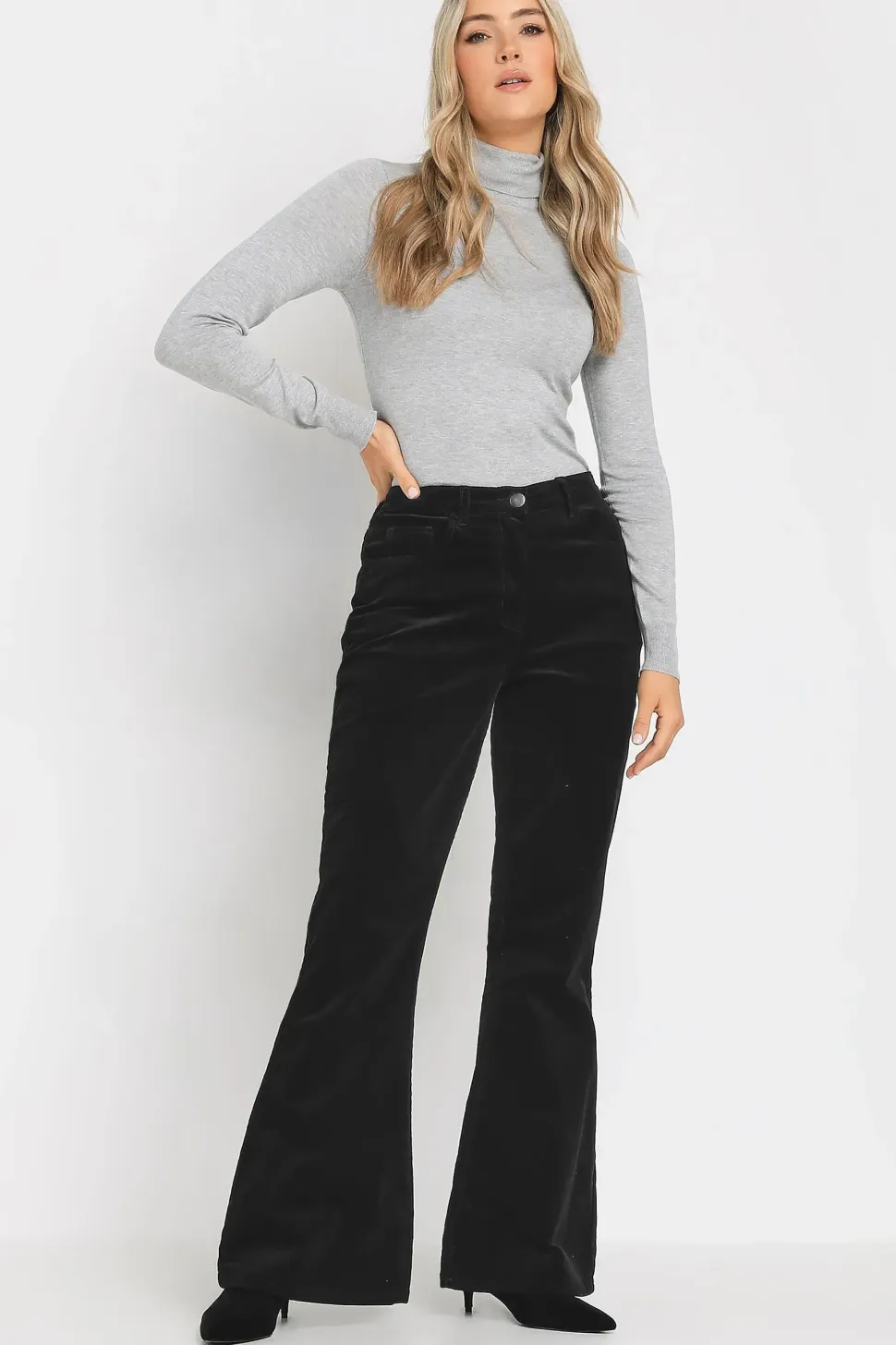 Tall Cord Detail Flare Trousers