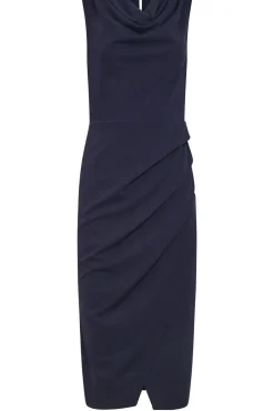 Tall Cowl Neck Wrap Dress