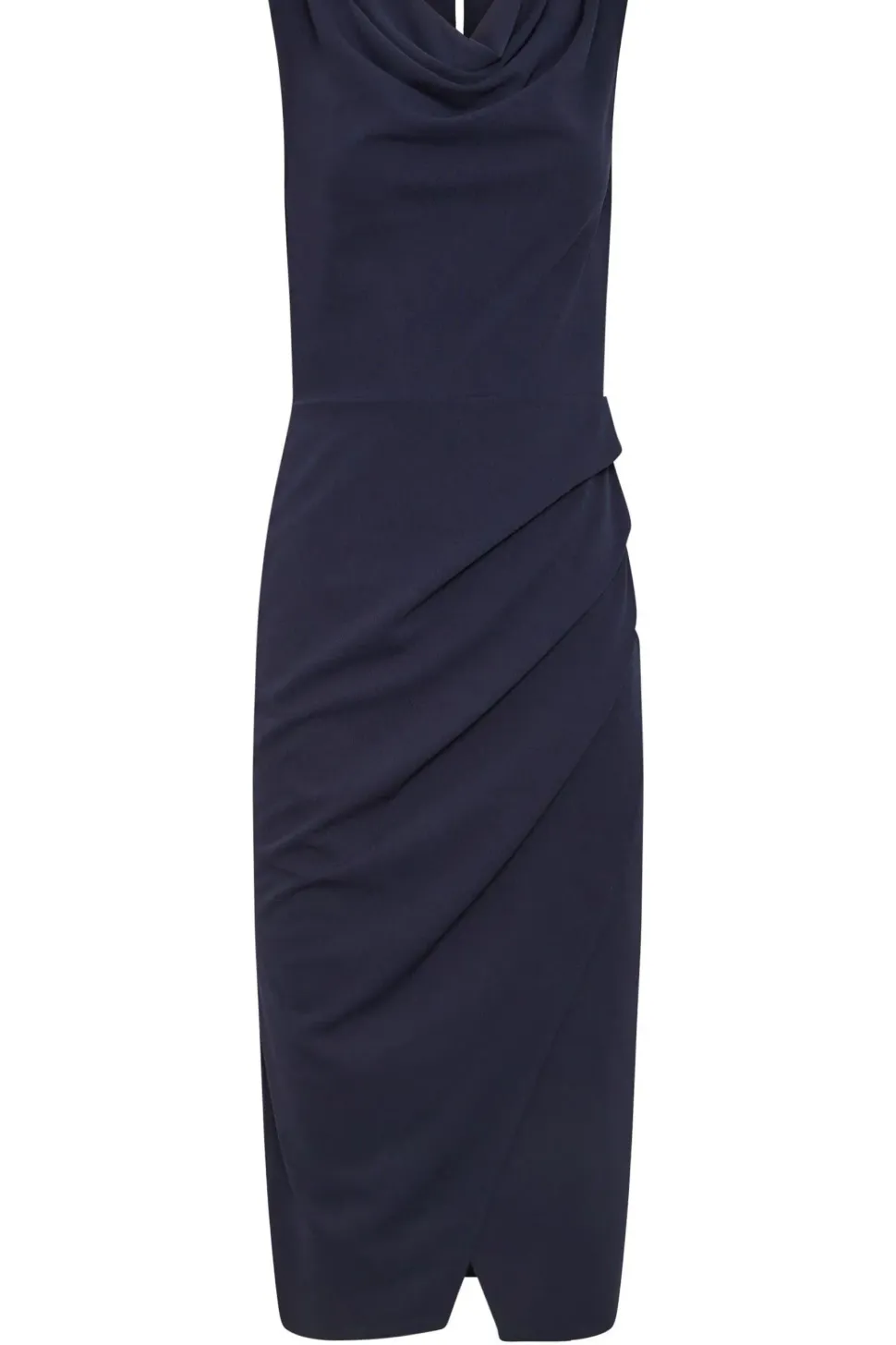 Tall Cowl Neck Wrap Dress