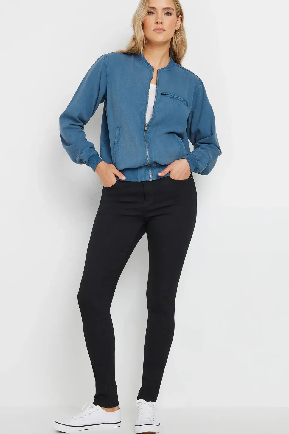 Tall Denim Bomber Jacket