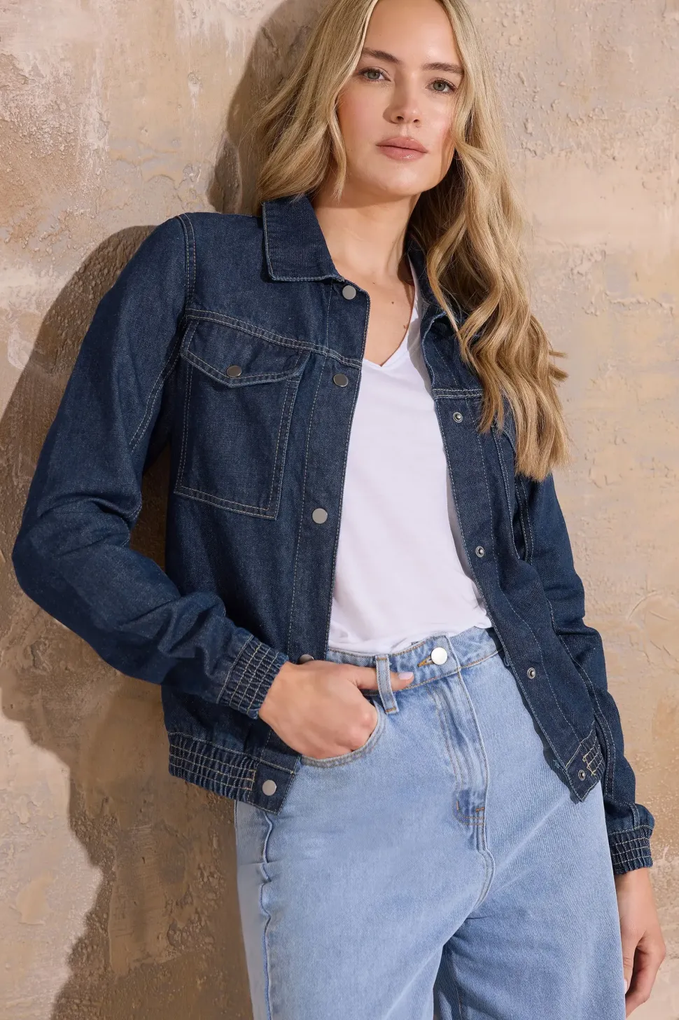 Tall Denim Bomber Jacket