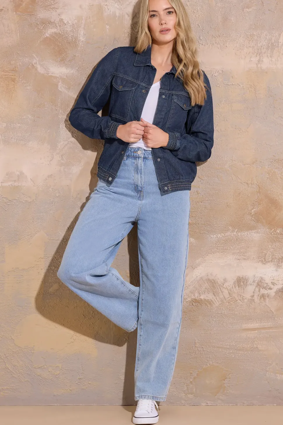 Tall Denim Bomber Jacket