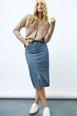 Tall Denim Midi Skirt
