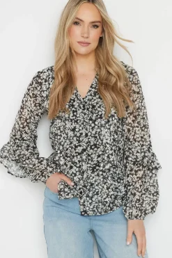 Tall Ditsy Floral Frill Shirt