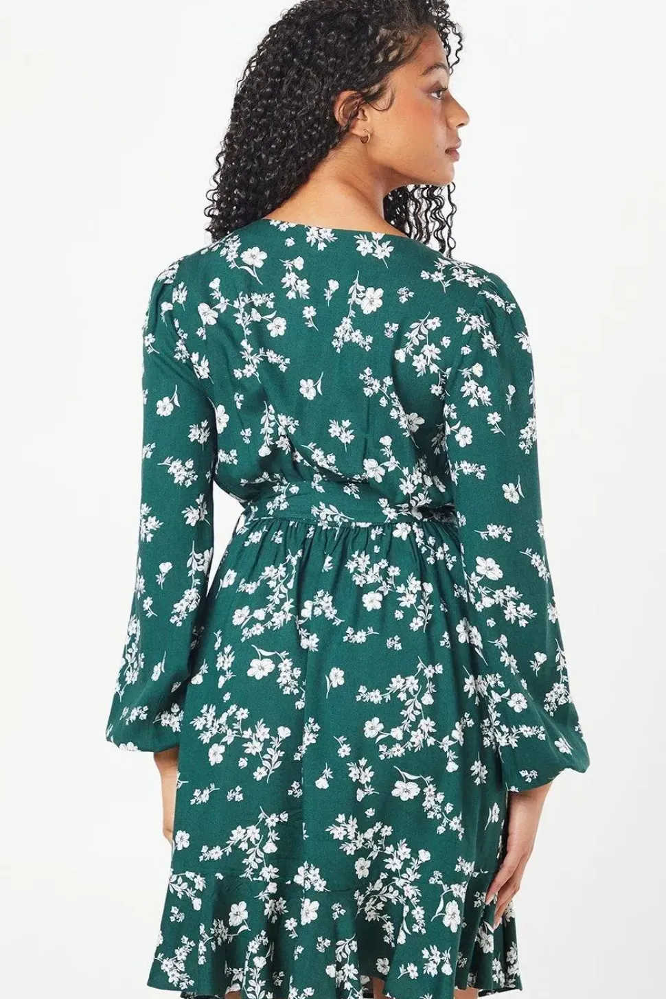 Tall Ditsy Floral Print Belted Mini Dress