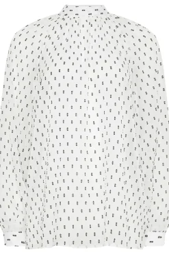 Tall Dobby High Neck Blouse