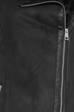 Tall Faux Fur Trim Aviator Gilet