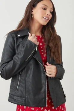 Tall Faux Leather Biker