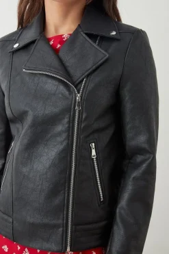 Tall Faux Leather Biker