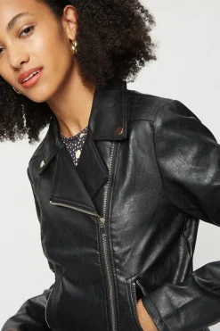 Tall Faux Leather Biker