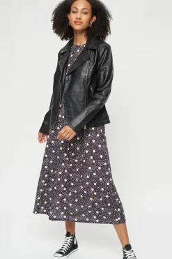 Tall Faux Leather Biker
