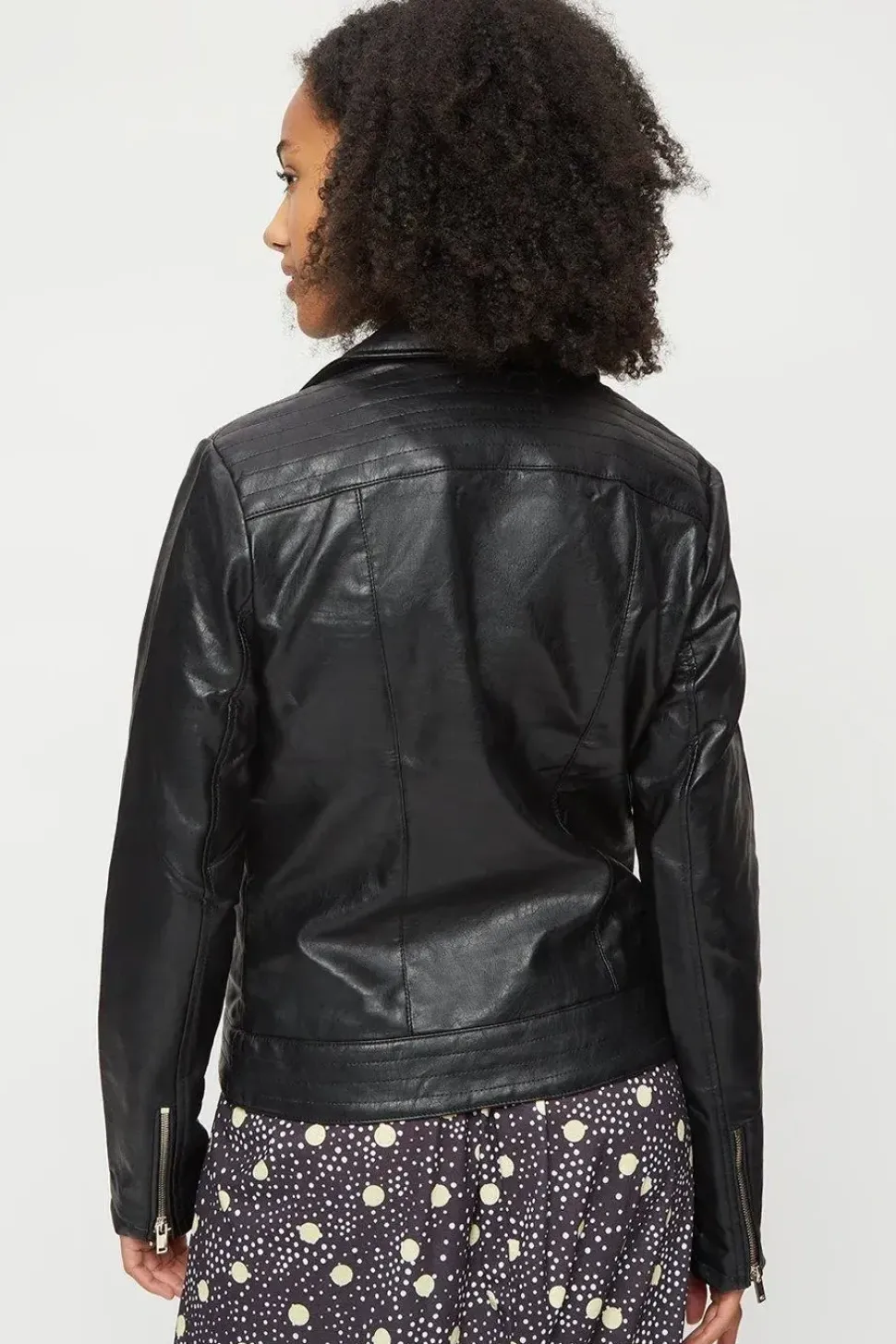 Tall Faux Leather Biker