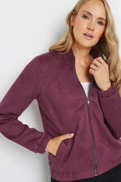 Tall Faux Suede Bomber