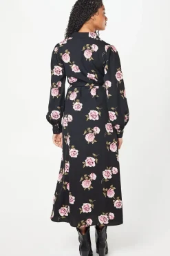 Tall Floral Tie Waist Midi Shirt Dress